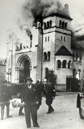 brennende Synagoge